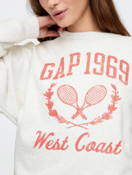 Світшот жіночий на флісі GAP з принтом 1159836633 (Сірий XXL)