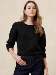 Жіночий стьобаний світшот Banana Republic 1159836531 (Чорний XXL)