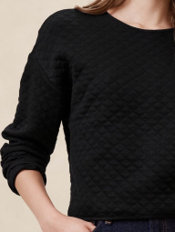 Жіночий стьобаний світшот Banana Republic 1159836531 (Чорний XXL)