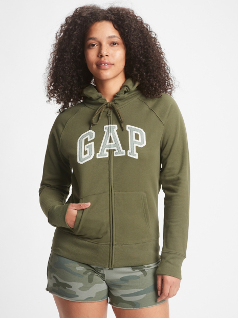 Женская толстовка GAP кофта с капюшоном на молнии 1159766934 (Зеленый, S)