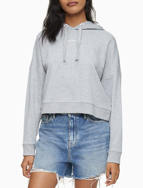 Женское худи Calvin Klein с капюшоном 1159775953 (Серый, S)