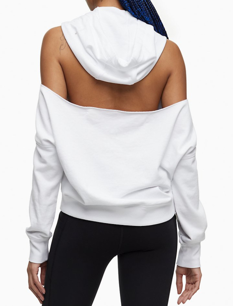 Женское худи Calvin Klein с открытыми плечами 1159772457 (Белый, L)