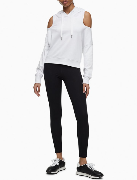 Женское худи Calvin Klein с открытыми плечами 1159772434 (Белый, M)