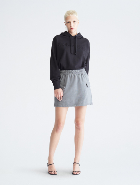 Жіноче худі Calvin Klein толстовка з логотипом оригінал 1159774761 (Чорний, XL)
