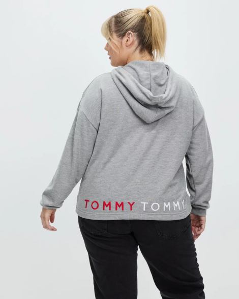 Жіноче легке худі Tommy Hilfiger з капюшоном оригінал 1159776643 (Сірий, XXL)