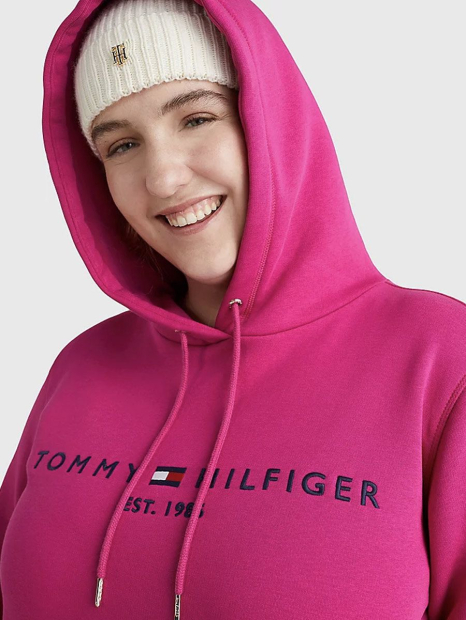 Женское худи Tommy Hilfiger на флисе 1159776671 (Розовый, 18)