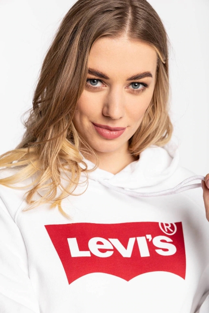 Женское худи Levi's с логотипом 1159795088 (Белый, XL)