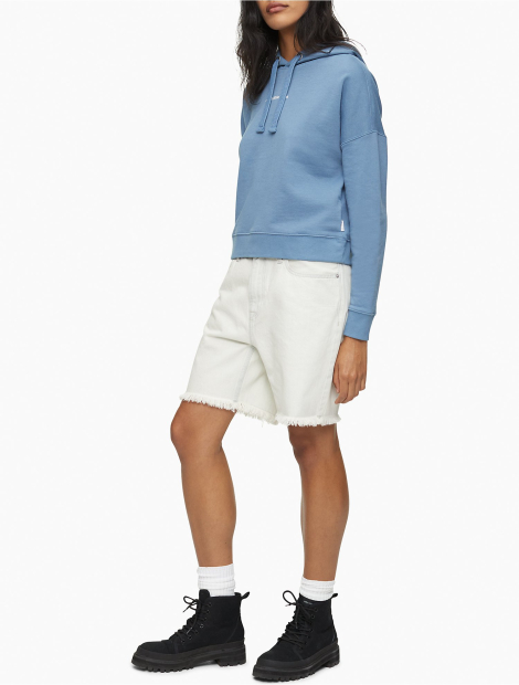Жіноче худі Calvin Klein толстовка з капюшоном оригінал 1159782788 (Білий/синій, L)