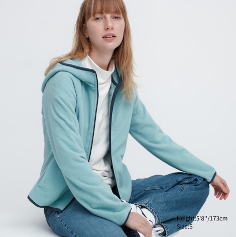 Флісова толстовка на блискавці UNIQLO 1159798581 (Блакитний, XS)