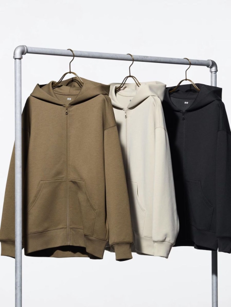 Толстовка флісова на блискавці UNIQLO з капюшоном 1159822042 (Коричневий S)