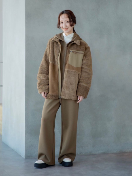 Толстовка флісова на блискавці UNIQLO з капюшоном 1159822042 (Коричневий S)