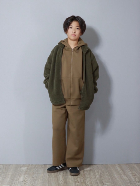 Толстовка флісова на блискавці UNIQLO з капюшоном 1159822042 (Коричневий S)