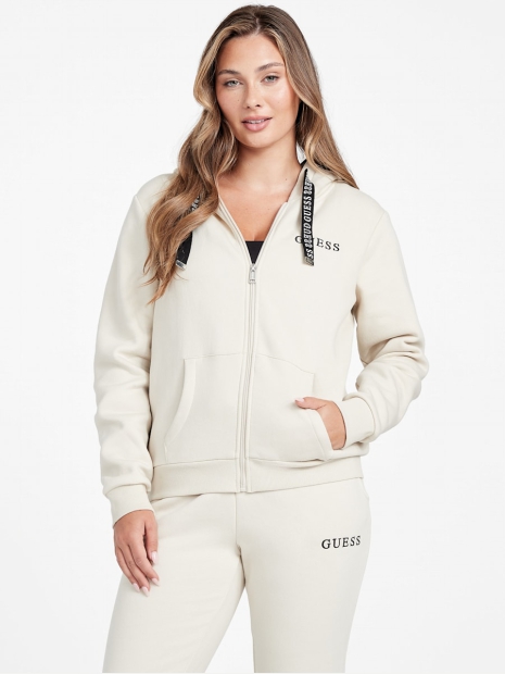 Толстовка жіноча Guess кофта на блискавці 1159827291 (Молочний M)