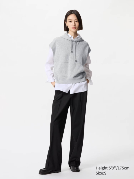 Толстовка без рукавов UNIQLO с капюшоном 1159832783 (Серый S)