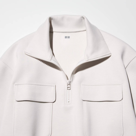 Женская укороченная толстовка UNIQLO с полумолнией 1159833107 (Серый S)
