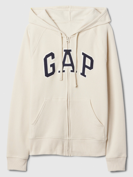 Толстовка жіноча GAP кофта з капюшоном на блискавці 1159835942 (Молочний XXL)