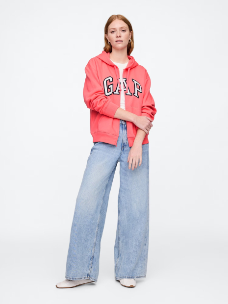 Женская толстовка GAP кофта с капюшоном на молнии 1159836089 (Розовый XS)