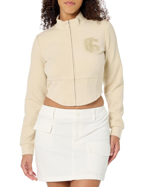 Толстовка жіноча Guess кофта на блискавці 1159836220 (Бежевий S)