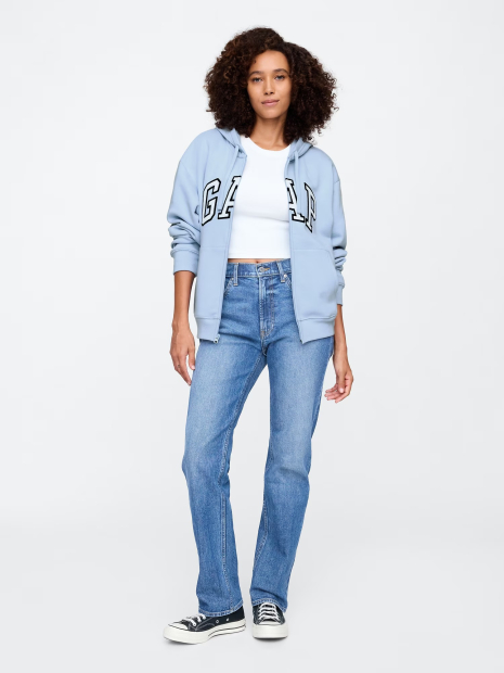 Толстовка жіноча GAP кофта з капюшоном на блискавці 1159836630 (Блакитний L)
