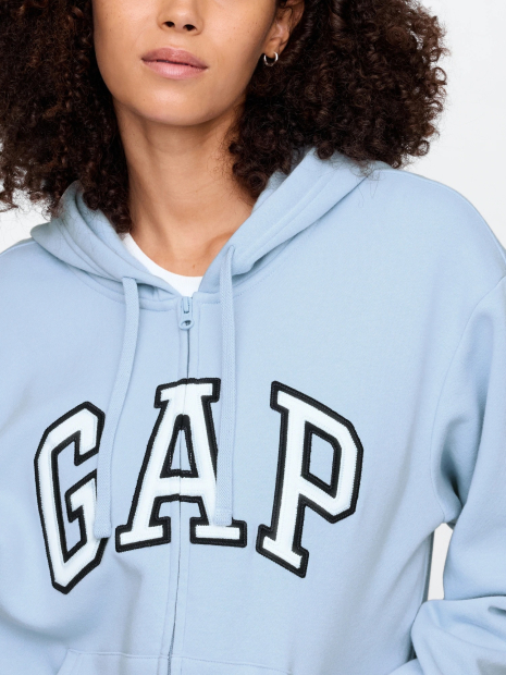 Толстовка жіноча GAP кофта з капюшоном на блискавці 1159836630 (Блакитний L)