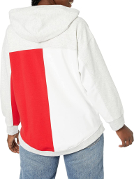 Женская толстовка Tommy Hilfiger кофта на молнии 1159770584 (Серый/Красный/Белый, 1X)
