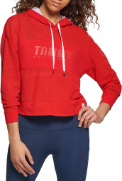 Женское сетчатое худи Tommy Hilfiger с капюшоном 1159774512 (Красный, L)