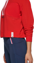 Женское сетчатое худи Tommy Hilfiger с капюшоном 1159774689 (Красный, XL)