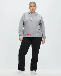 Жіноче легке худі Tommy Hilfiger з капюшоном оригінал 1159776643 (Сірий, XXL)