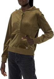 Жіноча плюшева толстовка Calvin Klein з капюшоном оригінал 1159781920 (Зелений, M)