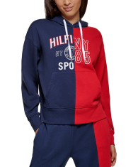 Женское худи Tommy Hilfiger с логотипом 1159782624 (Красный/Синий, XL)