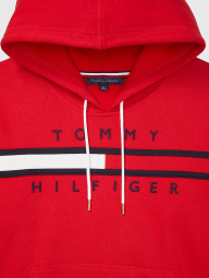 Женское худи Tommy Hilfiger на флисе 1159785533 (Красный, 2X)
