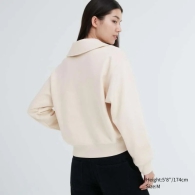 Стильна толстовка UNIQLO з напівблискавкою 1159798440 (Молочний, S)