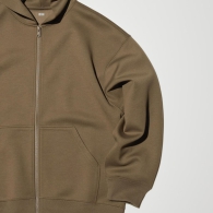 Толстовка флісова на блискавці UNIQLO з капюшоном 1159822042 (Коричневий S)