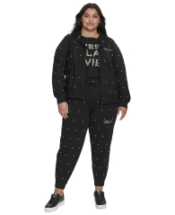 Женская толстовка Karl Lagerfeld Paris с бусинками 1159831899 (Черный 1X)