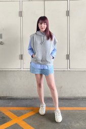 Толстовка без рукавов UNIQLO с капюшоном 1159832783 (Серый S)