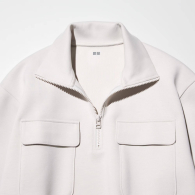 Женская укороченная толстовка UNIQLO с полумолнией 1159833107 (Серый S)