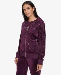 Женская велюровая толстовка Calvin Klein с пайетками 1159834787 (Бордовый S)