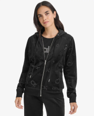 Женская велюровая толстовка Calvin Klein с пайетками 1159834806 (Черный M)