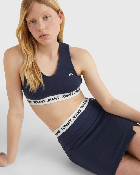 Женский топ Tommy Hilfiger с логотипом 1159777552 (Синий, XS)