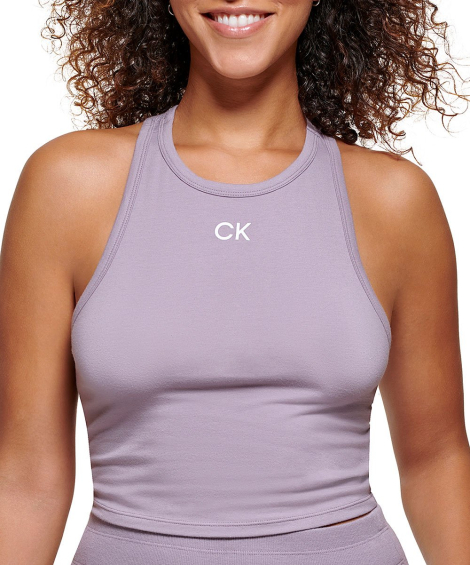 Женский топ Calvin Klein укороченная майка с логотипом 1159785311 (Сиреневый, L)