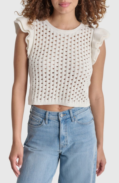 Стильний топ DKNY в'язаний 1159830933 (Білий S)