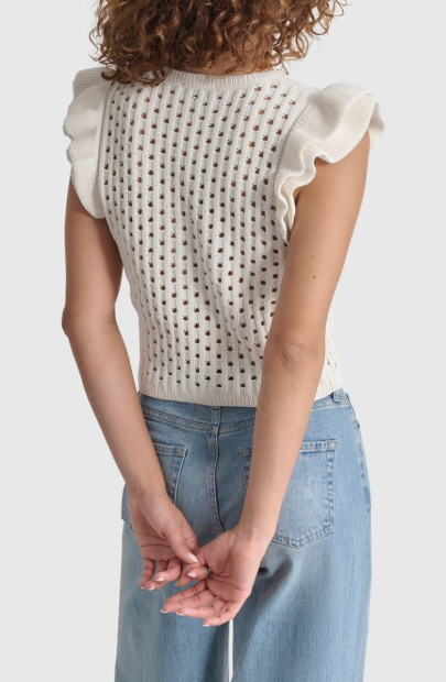 Стильний топ DKNY в'язаний 1159830933 (Білий S)