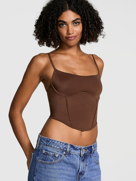Женский топ Victoria's Secret Pink 1159832161 (Коричневый S)