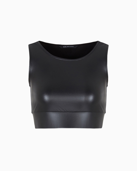 Женский топ Armani Exchange из экокожи 1159834002 (Черный M)
