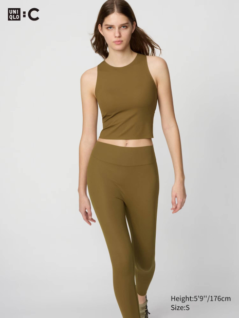 Женский топ Active от UNIQLO со вшитыми чашками 1159834147 (Коричневый S)