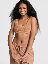 Женский мягкий топ Victoria's Secret Pink из искусственного меха 1159830625 (Коричневый XXL)