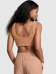 Женский мягкий топ Victoria's Secret Pink из искусственного меха 1159830625 (Коричневый XXL)