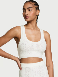 Женский вязаный топ Victoria's Secret 1159833252 (Молочный S)