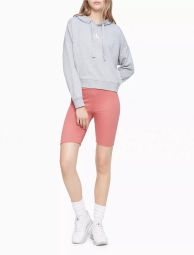 Спортивные шорты с высокой посадкой Calvin Klein велосипедки в рубчик 1159794965 (Розовый, S)