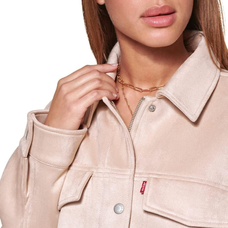 Женская велюровая легкая куртка Levi's 1159785141 (Бежевый, XXL)